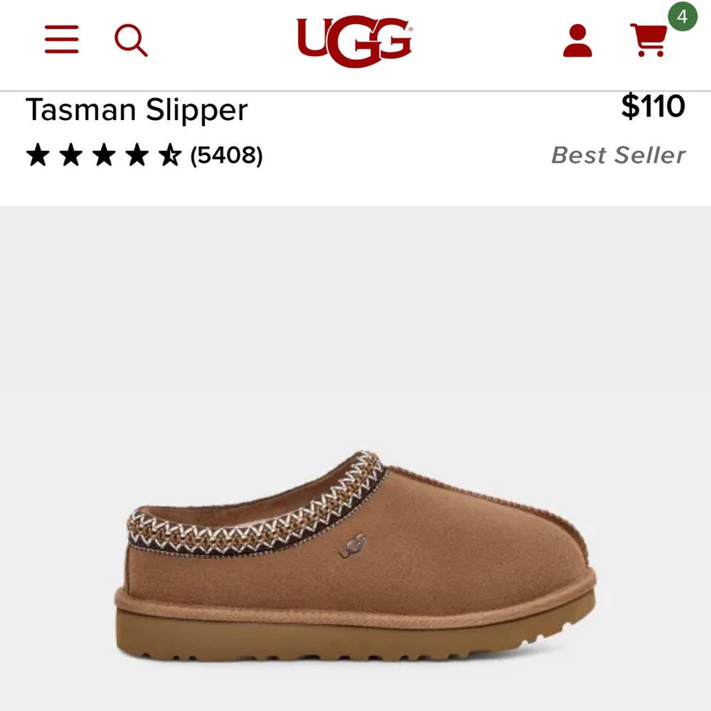 UGG Tasman Slipper NWT